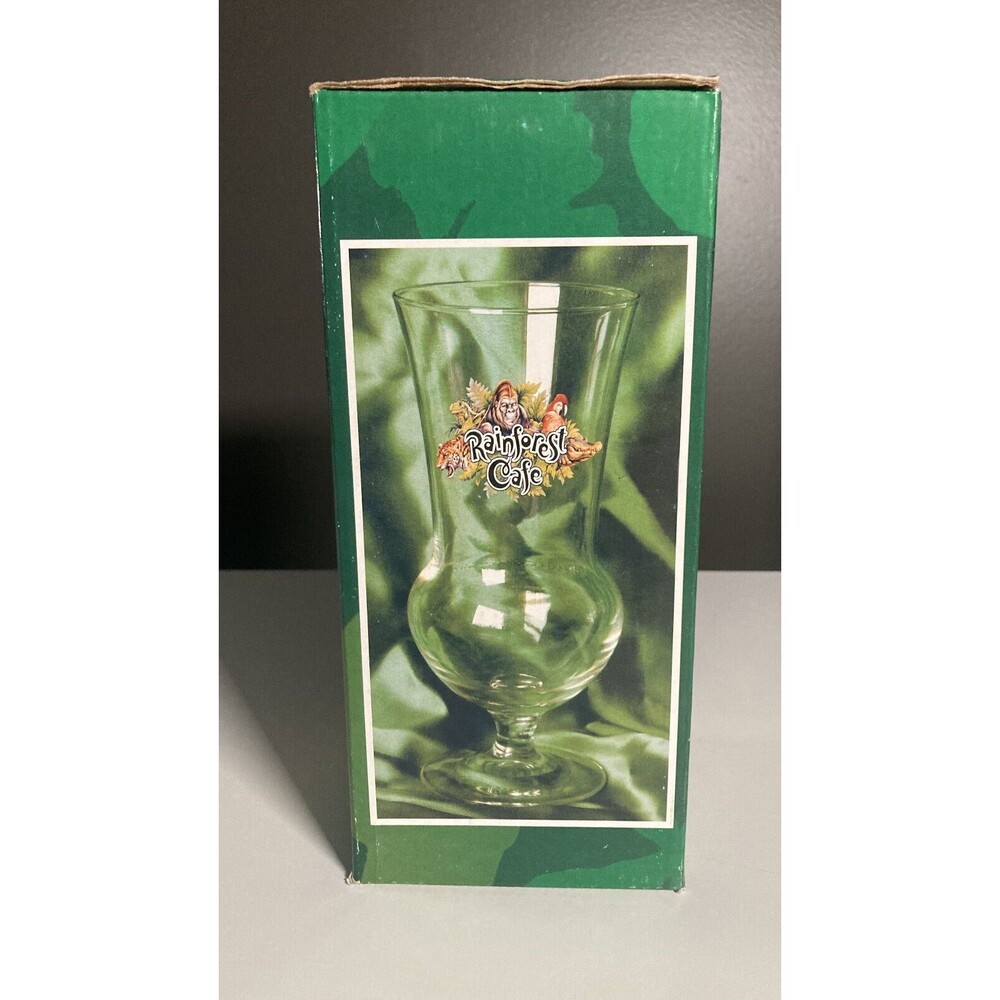 Rainforest Cafe Glass • Trump Plaza, Atlantic City • 8.25" 22 fl.oz New Open Box